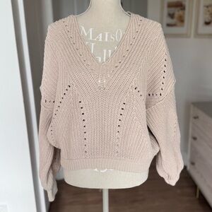 Free People V-Neck Sweater - Cream